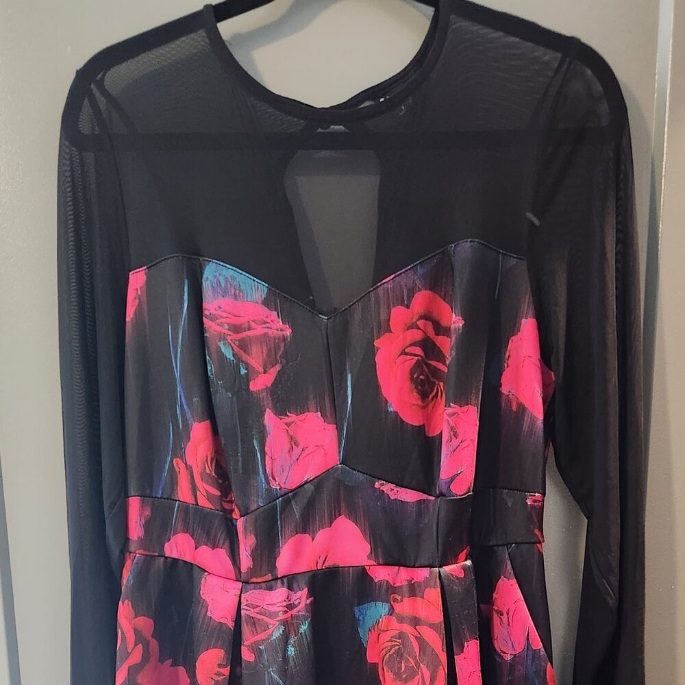 Black Floral Party/Formal Dress